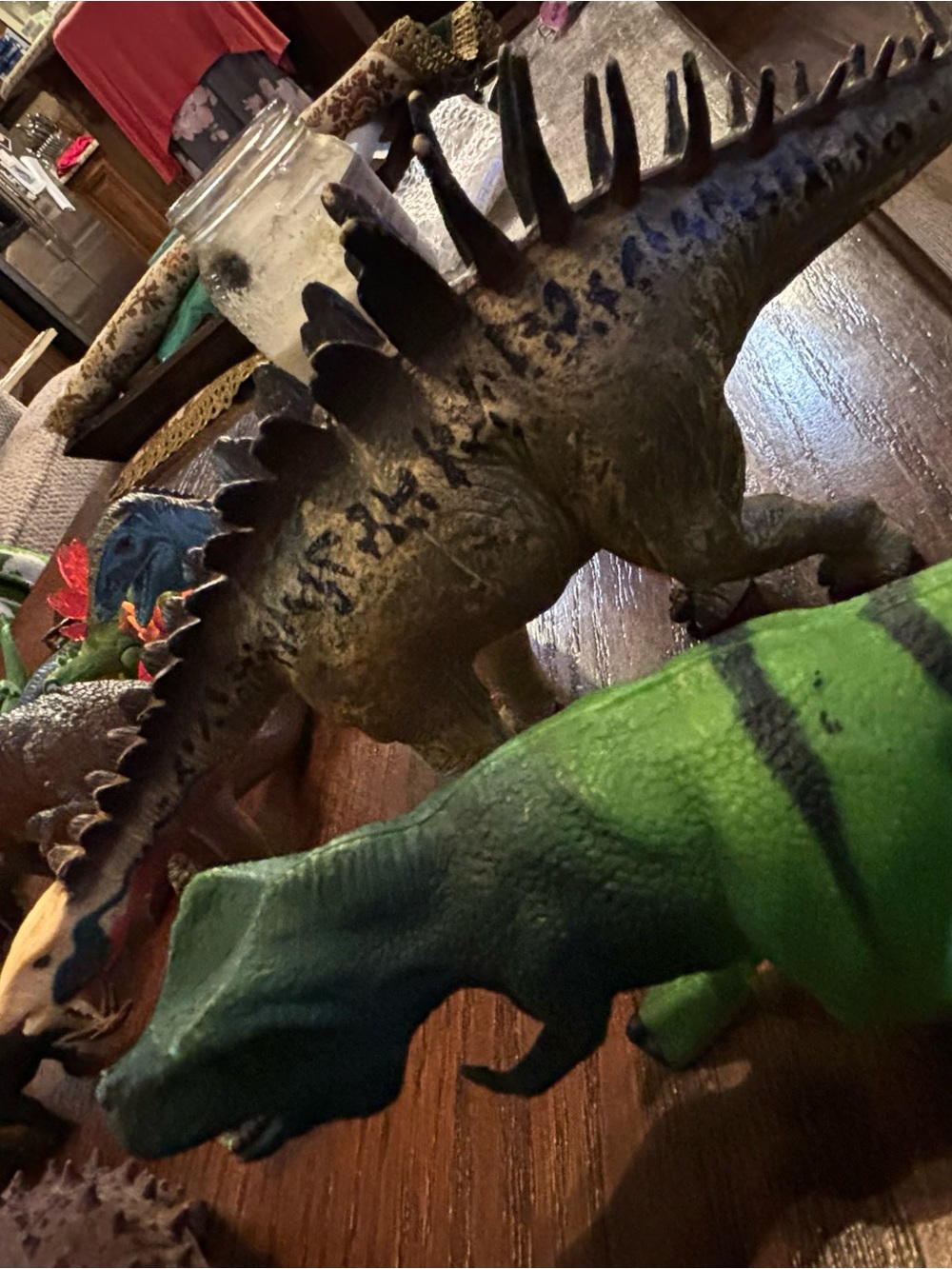 25 Dinosaur Figure Lot Mixed Plastic T-Rex Spinosaurus Stegosaurus Brachiosaurus - Picture 4 of 11